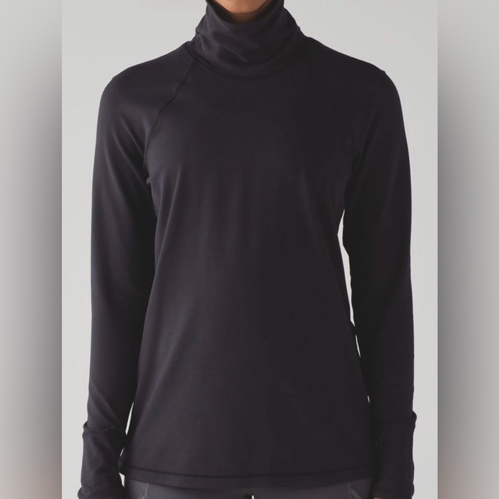 Lululemon Hill And Valley Turtleneck Black Women Sz 4